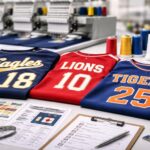 スポーツチームのユニフォーム刺繍：背番号のユニフォーム刺繍イメージ写真