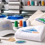 ノベルティ・記念品の刺繍：タオル・キャッのノベルティ刺繍イメージ写真